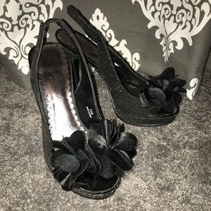 Lulu Townsend black sparkly heals